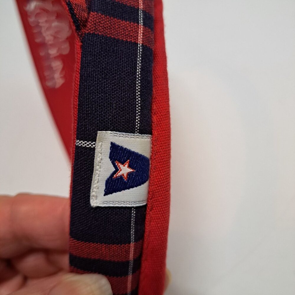Old Carolina Golf Club Plaid Visor Headwear Red Navy Bluffton SC CLOSED COURSE - Picture 7 of 7